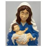 Vintage 26' Mary And baby Jesus Blow Mold (No Light)