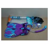 Cressi Blulove Kids Snorkel Set - Fin Size S/M