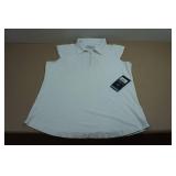 *2* IBKUL Women's Sleeveless Zip-Up Polo - Large
