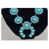 Squash Blossum Turquoise Necklace and Earrings