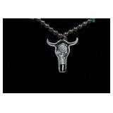 Silver Tone Necklaces with Turquoise Stones