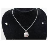 Silver Tone Necklaces with Turquoise Stones