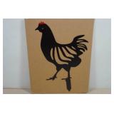 Laser Cut Steel Chicken Yard Ornament