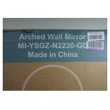Gold Framed Arched Wall Mirror - 22'x30'