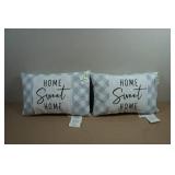 *2* Decorative Throw Pillows -12'x18'  Home Sweet Home