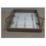 *2* Decorative Serving Trays - 12'x12'