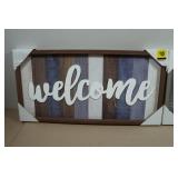 *2* Decorative Framed Wall Art - Welcome & Thankful - 24.5'x12'