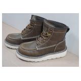 AdTec Kids' Classic Wedge Outsole Moc-Toe Boots - Size 1