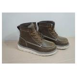 AdTec Kids' Classic Wedge Outsole Moc-Toe Boots - Size 1