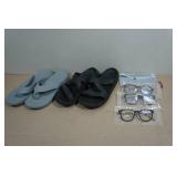 Nuusol Sandals and Blueblocking Reading Glasses - Women's Size 9 & 10