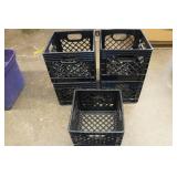 *5* Heavy Duty Plastic Milk Crates