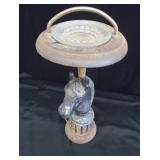 VINTAGE HORSE HEAD FLOOR ASHTRAY / SMOKING STAND