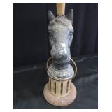 VINTAGE HORSE HEAD FLOOR ASHTRAY / SMOKING STAND