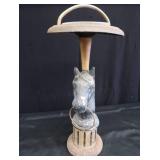 VINTAGE HORSE HEAD FLOOR ASHTRAY / SMOKING STAND
