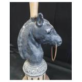 VINTAGE HORSE HEAD FLOOR ASHTRAY / SMOKING STAND