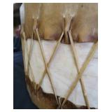 HUGE NATIVE AMERICAN PUEBLO-STYLE CEREMONIAL DRUM