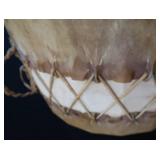 HUGE NATIVE AMERICAN PUEBLO-STYLE CEREMONIAL DRUM