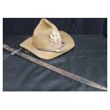 VINTAGE WW11 ERA US ARMY CAMPAIGN HAT