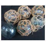 JAPANESE GLASS FISHING FLOATS.