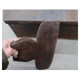ANTIQUE  BROAD HEAD AXE HEAD / VINTAGE METAL TOOL BOX