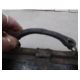 ANTIQUE  BROAD HEAD AXE HEAD / VINTAGE METAL TOOL BOX