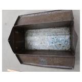 ANTIQUE  BROAD HEAD AXE HEAD / VINTAGE METAL TOOL BOX