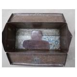 ANTIQUE  BROAD HEAD AXE HEAD / VINTAGE METAL TOOL BOX