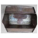 ANTIQUE  BROAD HEAD AXE HEAD / VINTAGE METAL TOOL BOX