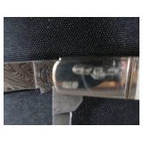 BEAR & SON DAMASCUS POCKET KNIFE & SMITH AND WESSON COLLECTIBLE