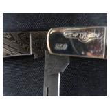 BEAR & SON DAMASCUS POCKET KNIFE & SMITH AND WESSON COLLECTIBLE