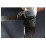 BEAR & SON DAMASCUS POCKET KNIFE & SMITH AND WESSON COLLECTIBLE