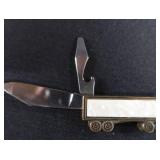 VINTAGE TREE BRAND PEARL  CINCH TRAPPER KNIFE