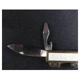 VINTAGE TREE BRAND PEARL  CINCH TRAPPER KNIFE