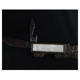 VINTAGE TREE BRAND PEARL  CINCH TRAPPER KNIFE