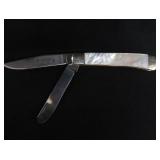VINTAGE TREE BRAND PEARL  CINCH TRAPPER KNIFE