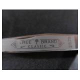VINTAGE TREE BRAND PEARL  CINCH TRAPPER KNIFE