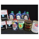 LOT OF VINTAGE OILS AND LUBRICANTS