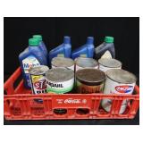 LOT OF VINTAGE OILS AND LUBRICANTS