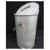 VINTAGE GALVANIZED ASH CAN