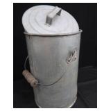 VINTAGE GALVANIZED ASH CAN