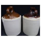 2 ANTIQUE WESTERN STONEWARE JUGS