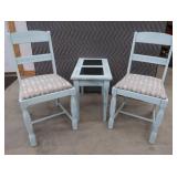 SOLID WOOD CHAIRS & TABLE