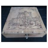 VINTAGE WOODEN BOX / VINTAGE GARGOYLES ACTION FIGURES