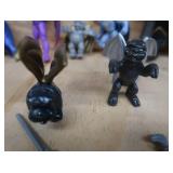 VINTAGE WOODEN BOX / VINTAGE GARGOYLES ACTION FIGURES