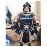 VINTAGE WOODEN BOX / VINTAGE GARGOYLES ACTION FIGURES