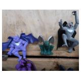 VINTAGE WOODEN BOX / VINTAGE GARGOYLES ACTION FIGURES