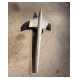 Hood ornament / hood trim piece - center spear style