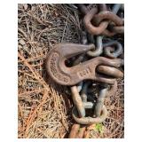 Heavy Duty Logging Chain w/ Grab Hooks – Tow Chain / Skidder Chain (Large Links)