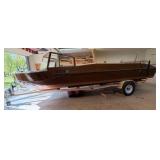 2020 Homemade Open Motor boat 21’6” – MerCruiser Inboard/Outdrive – Trailer (1989) Included