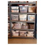 4 Units of Heavy-duty Boltless Steel/Wood shelving units